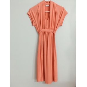 Peach Midi Dress 🧡 👗